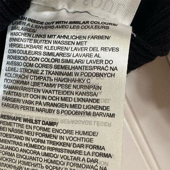 Brave Soul Wrap Top Ribbed Knit Long Sleeve Sweater Black Tie Waist M NWT Goth - Picture 11 of 12